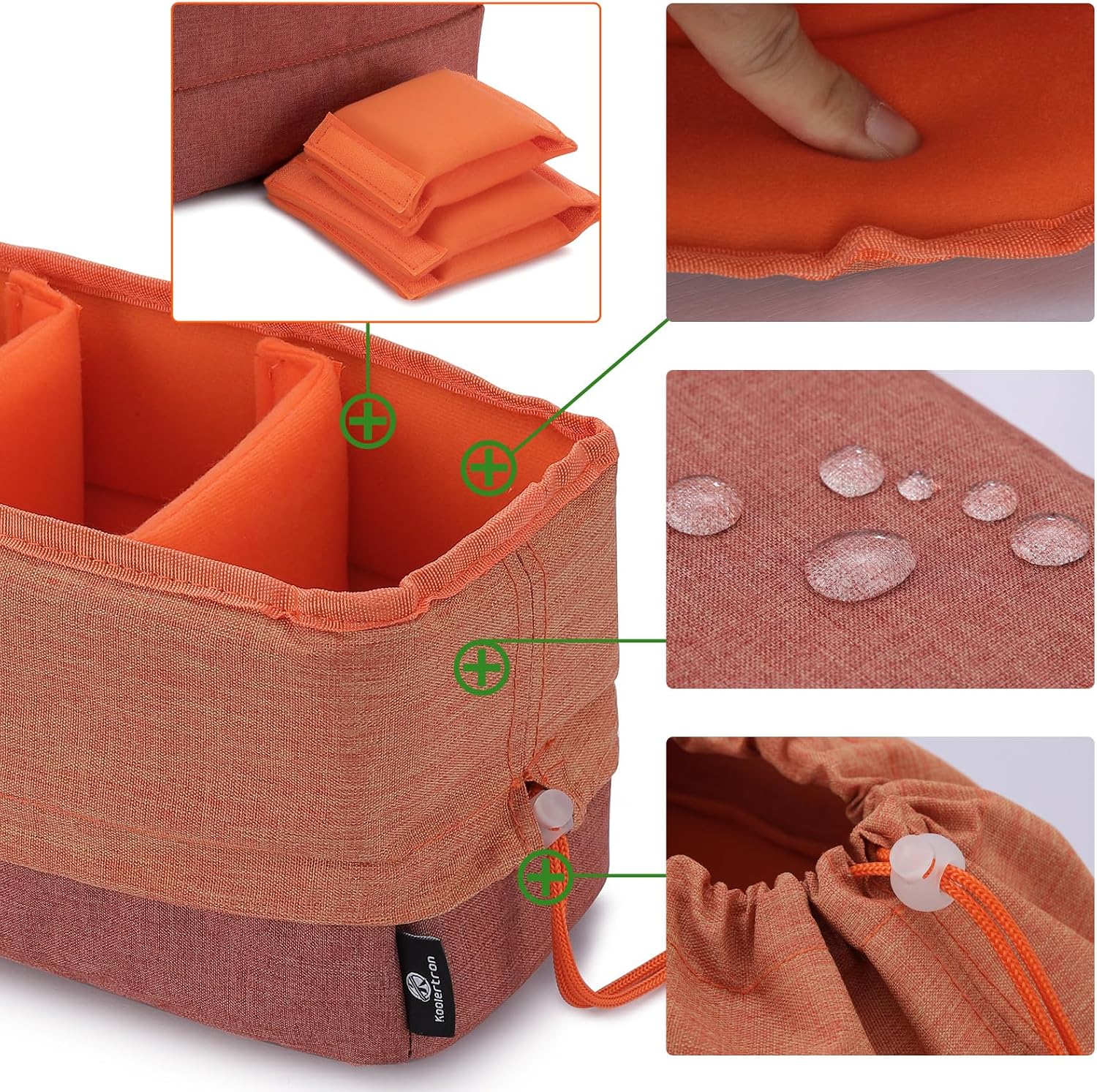 Thumbnail 3 de Koolertron Padded DSLR Camera Insert – Shockproof Bag Insert for Sony/Nikon DSLR (27 x 16 x 12 cm, 160 g)