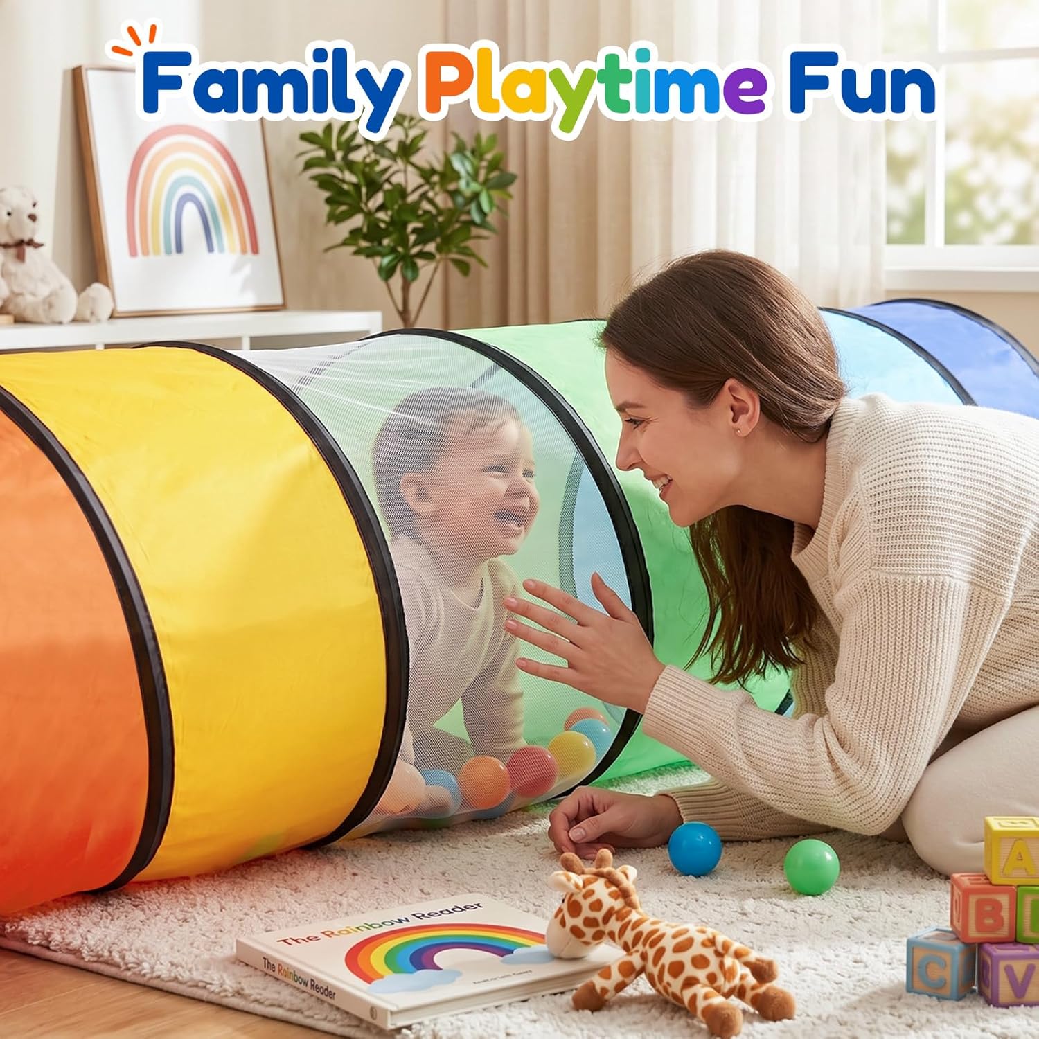 Detalle 2 de Kids Play Tunnel Tent for Toddlers — Pop‑Up Crawl Tunnel