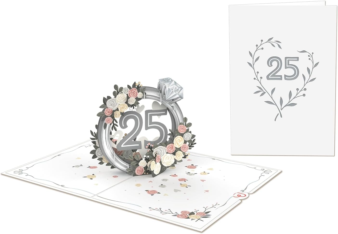 Thumbnail 2 de papercrush Carte Pop-Up Noces d'Argent – Carte de félicitations 3D pour le 25e anniversaire de mariage