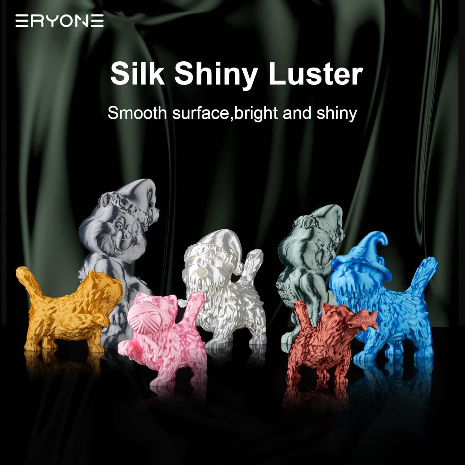 Detalle de ERYONE Silk PLA 1.75mm 1kg spool — Silk Silver