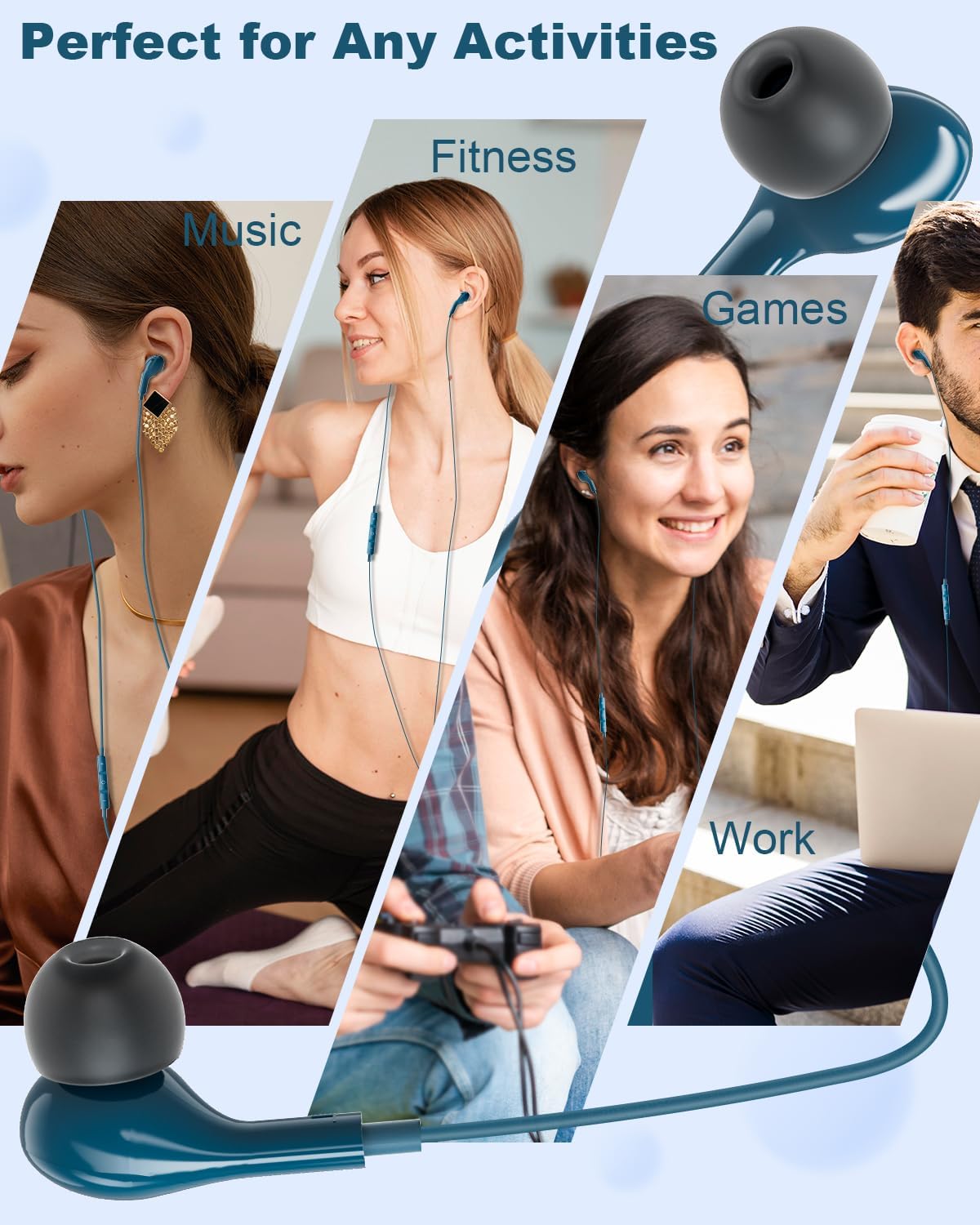 Thumbnail 6 de AILZPXX 964 USB-C Earbuds, Magnetic In-Ear Headphones with Mic