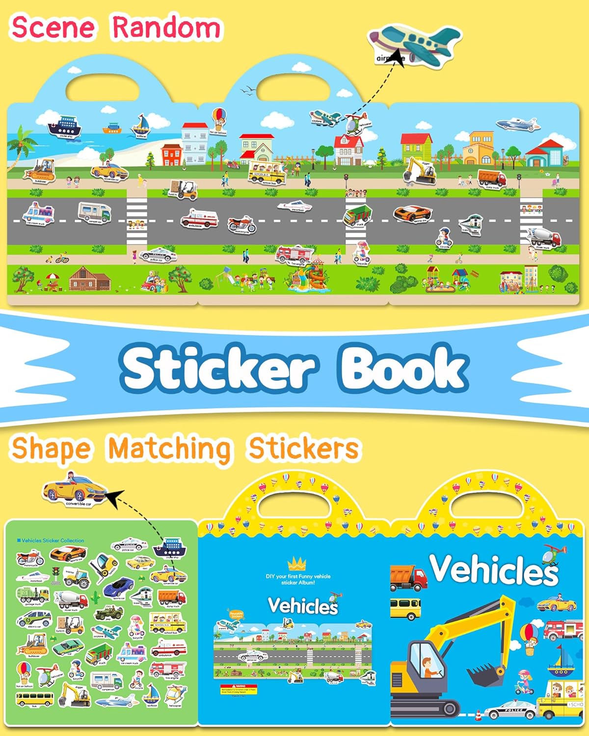 Detalle de Benresive Reusable Sticker Book 36 🎨