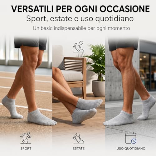 Thumbnail 6 de PS PROUTHS 12 Paia Fantasmini Corti in Cotone – Unisex, Morbidi e Traspiranti