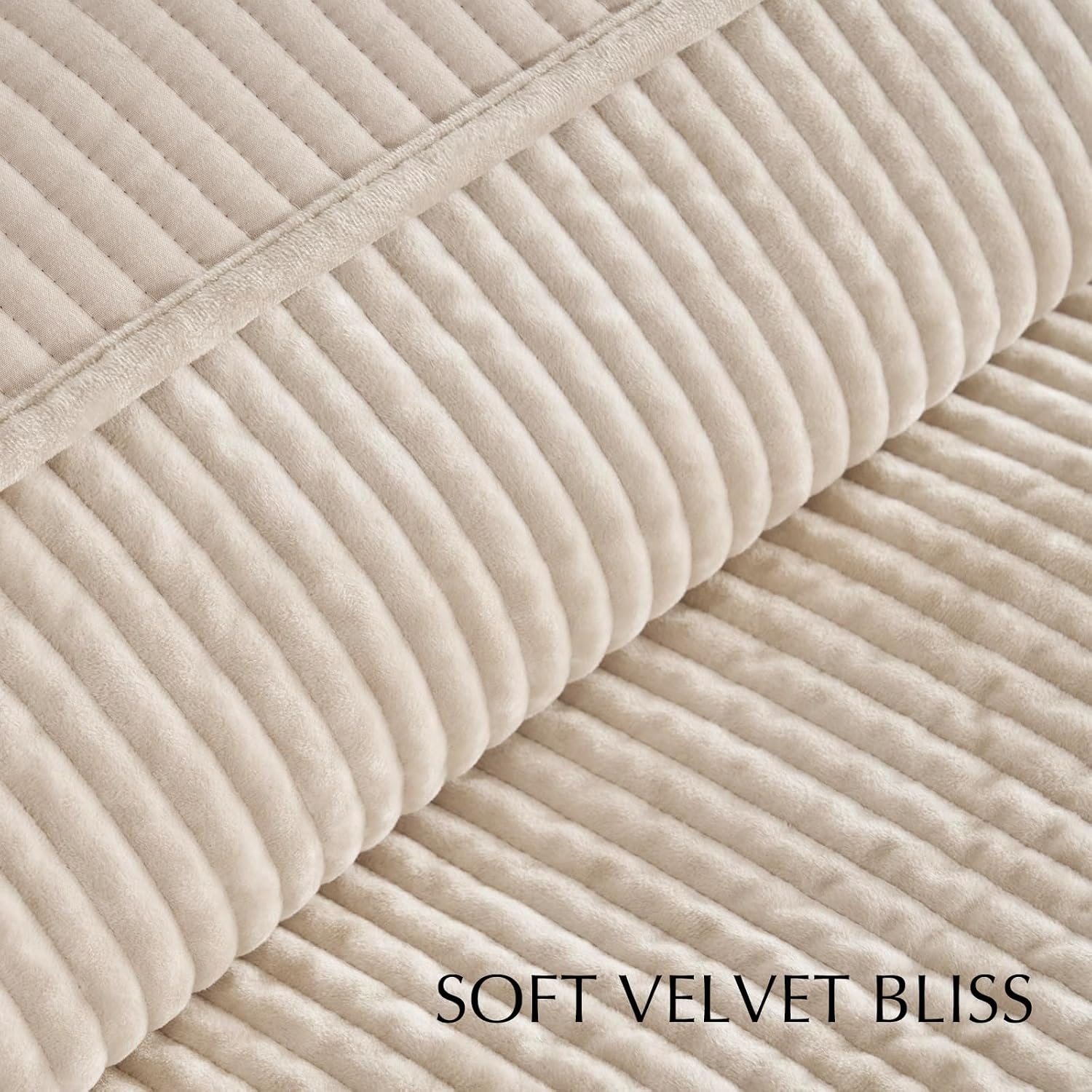 Thumbnail 4 de EVERGRACEHOME Velvet Quilt King 104"