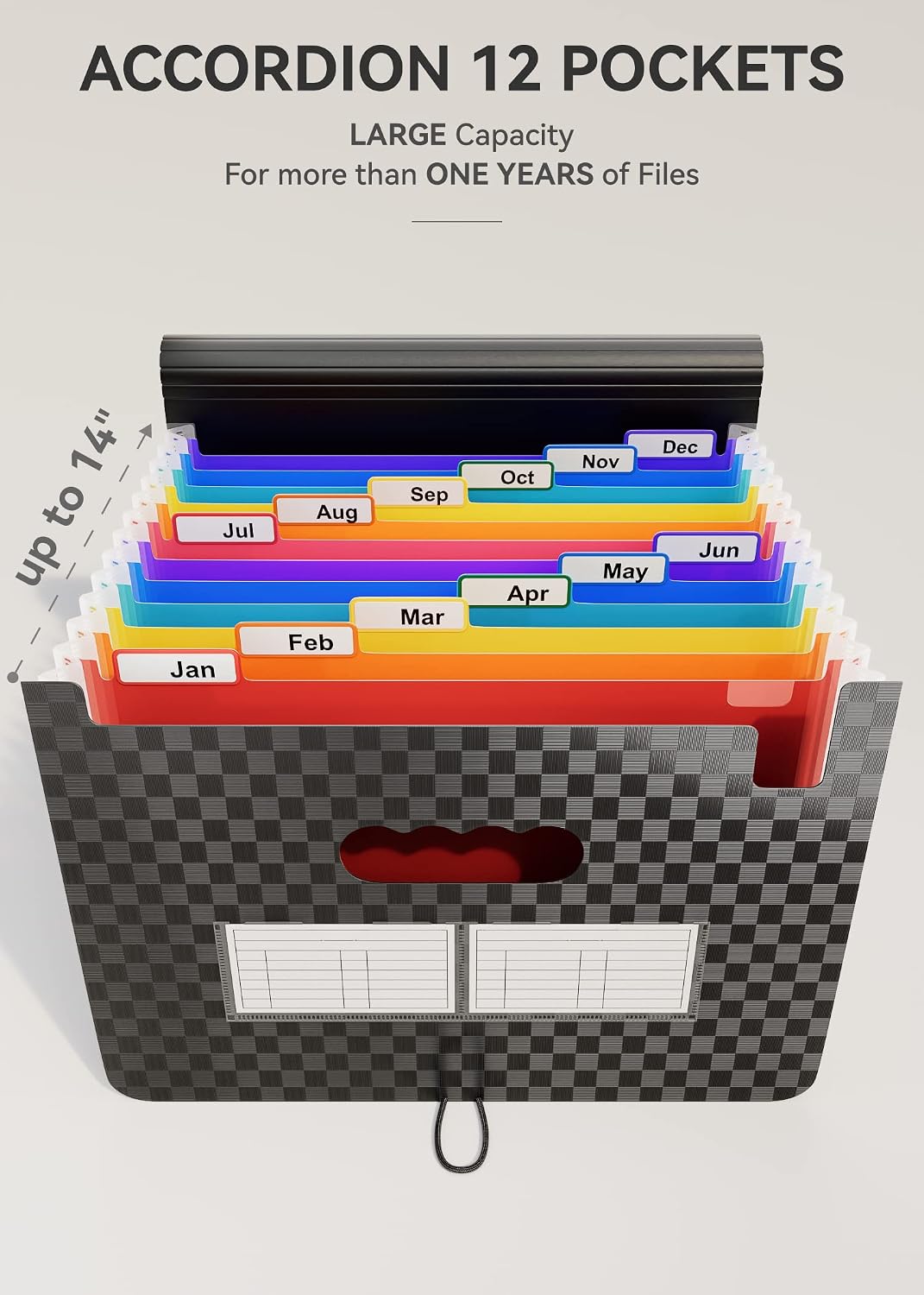 Detalle 2 de ABC life Expanding File Organiser 13-pocket 13" x 9.4