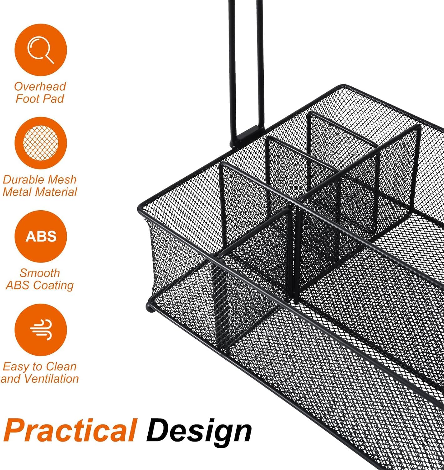 Detalle de VIKEYHOME Grill Caddy Mesh Organizer with 3 Hooks and Paper Towel Holder