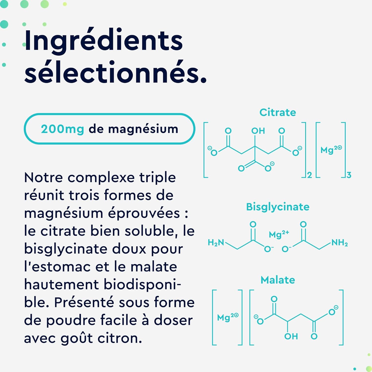 Detalle 2 de Complexe de magnésium poudre 600 g 🍋