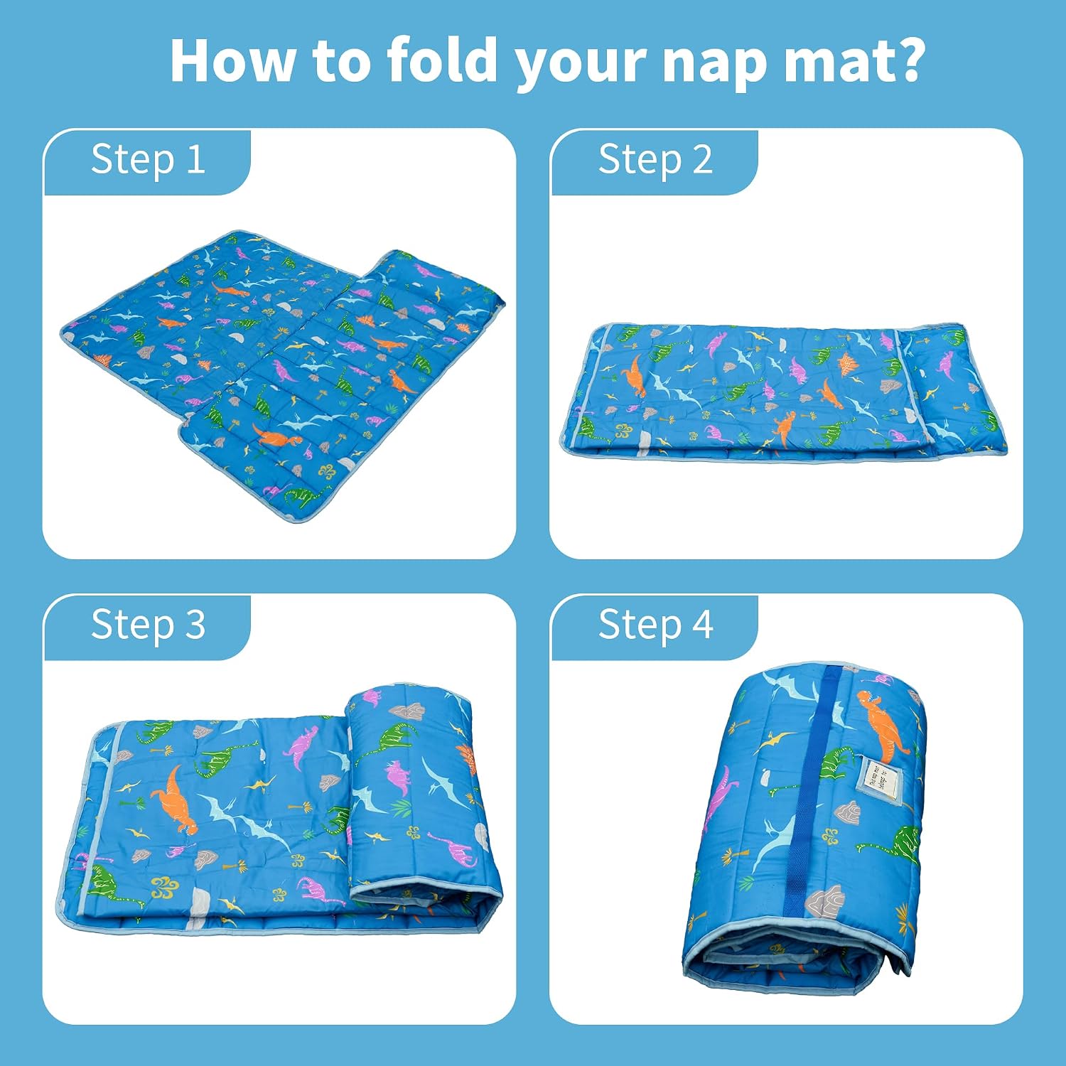 Detalle de SUPERYO Toddler Nap Mat with Removable Pillow