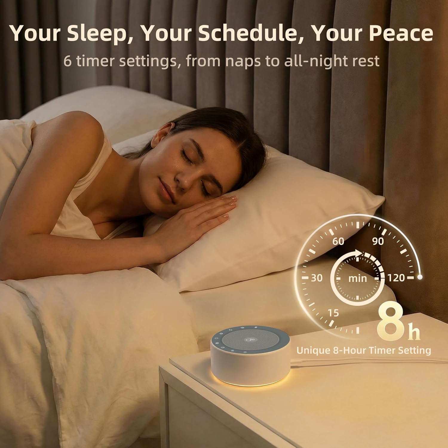 Thumbnail 2 de Kipcush White Noise Machine for Baby & Adults with 30 Soothing Sounds and 8-Color Night Light