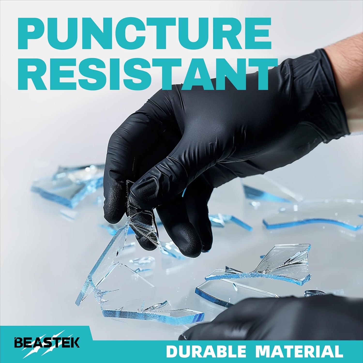 Thumbnail 3 de Beastek Black 100pcs Nitrile Gloves 4Mil 🧤