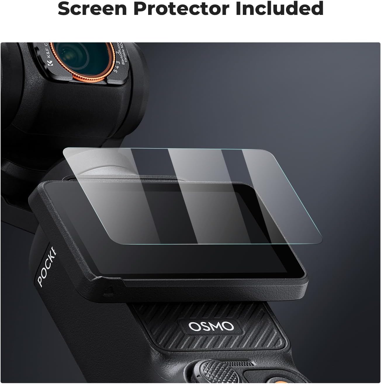 Detalle de K&F CONCEPT 2-in-1 ND + black mist magnetic filter for DJI Osmo Pocket 3 (Black-mist 1/4 & ND2-32)