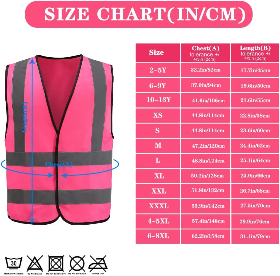 Detalle de 12 Colors Optional Hi Vis Reflective Vest | High Visibility Executive Waistcoat (XS-8XL)