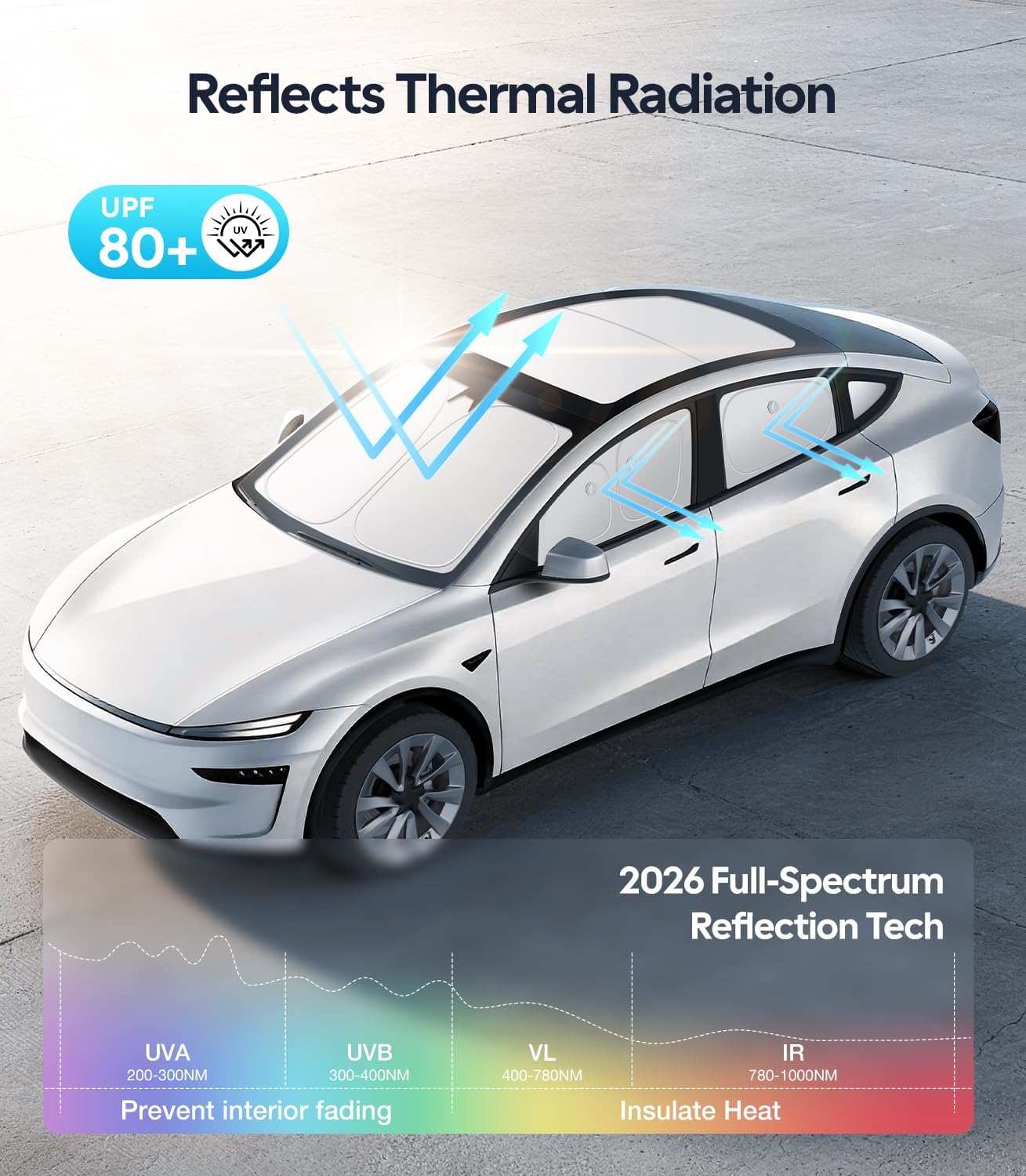 Thumbnail 3 de Wigoo 2026 Upgrade 8PCS Full Set Window Sunshade for Tesla Model Y Juniper 2025-2026