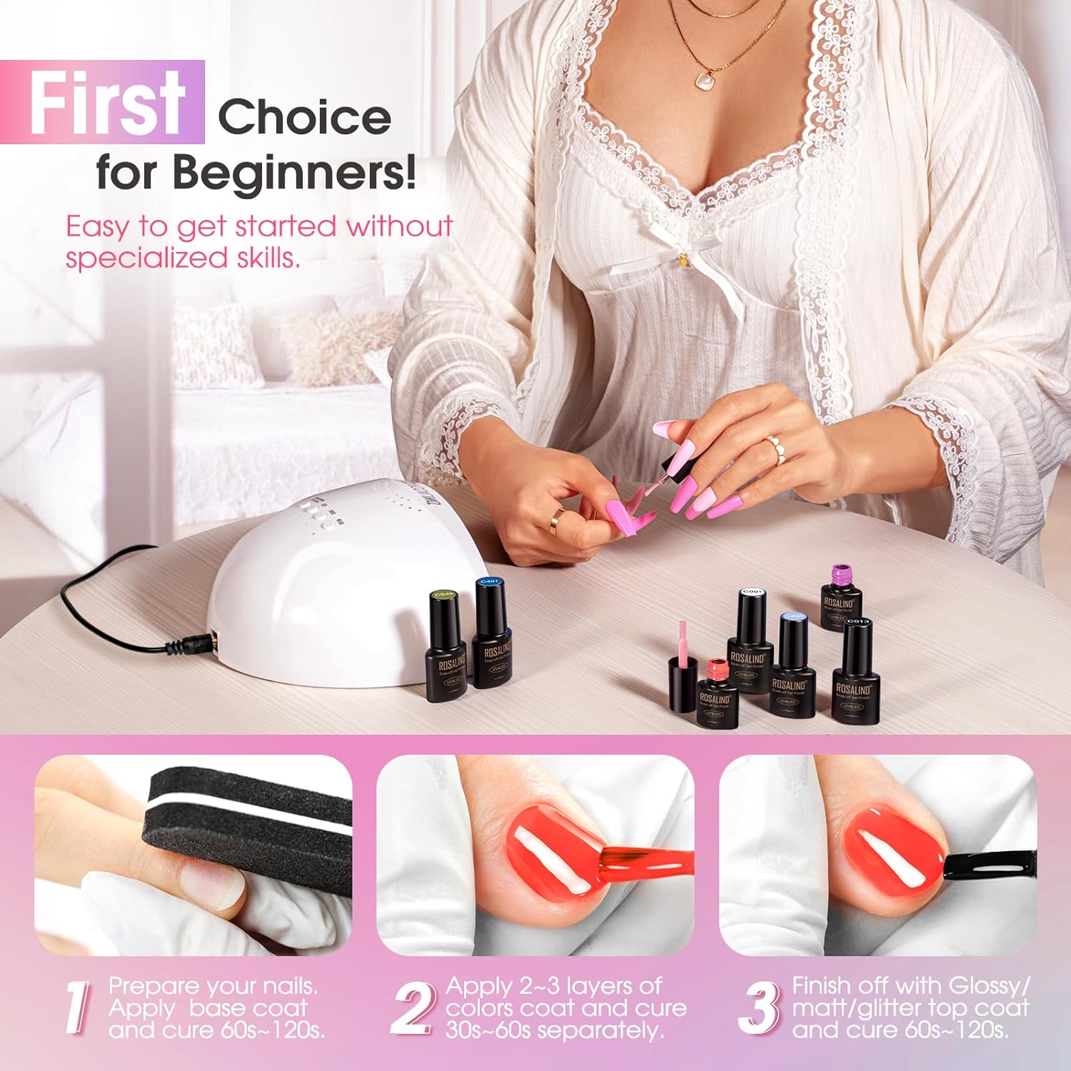 Thumbnail 6 de ROSALIND 30pcs Gel Nail Set 🎨