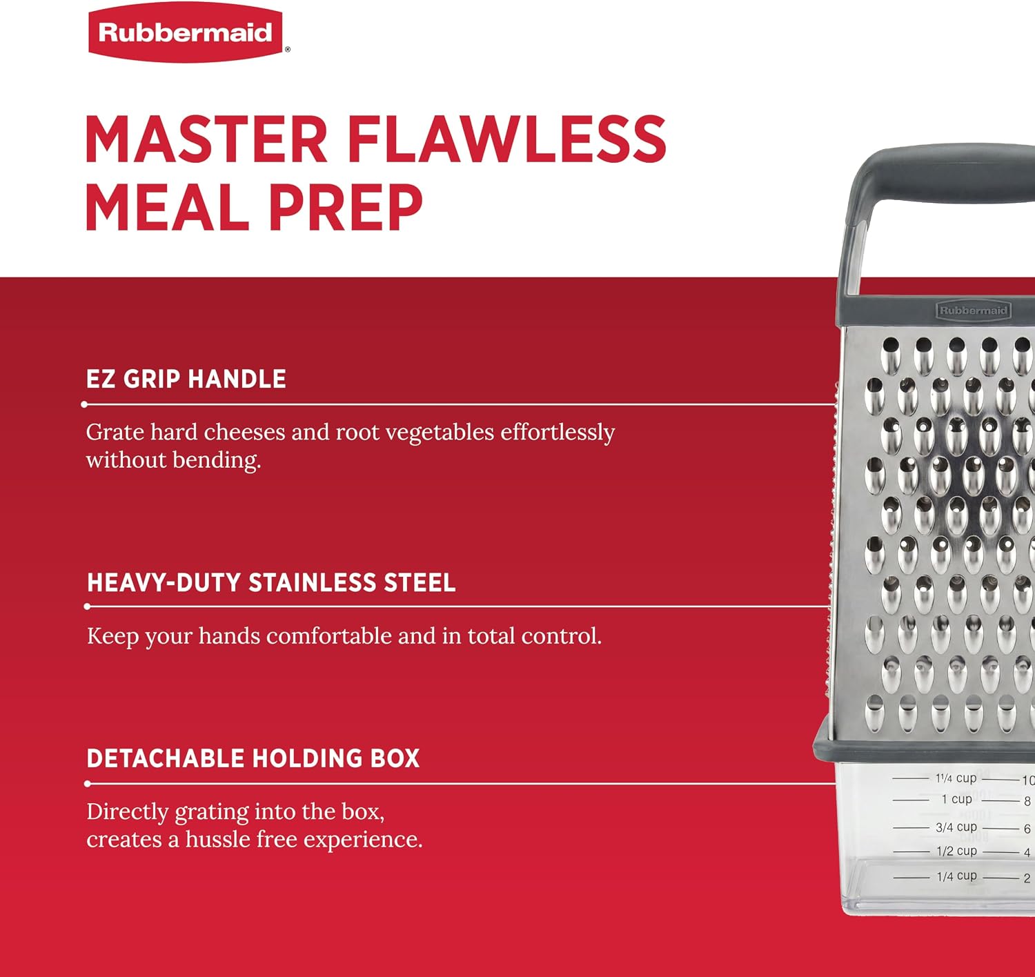 Thumbnail 2 de Rubbermaid Box Grater, Stainless Steel