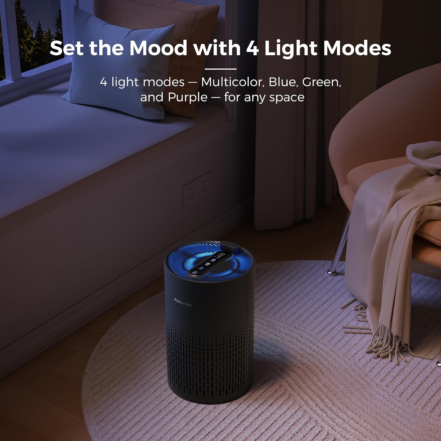 Thumbnail 6 de Purivortex PX500 Air Purifier with 6-Inch HEPA Filter, Black