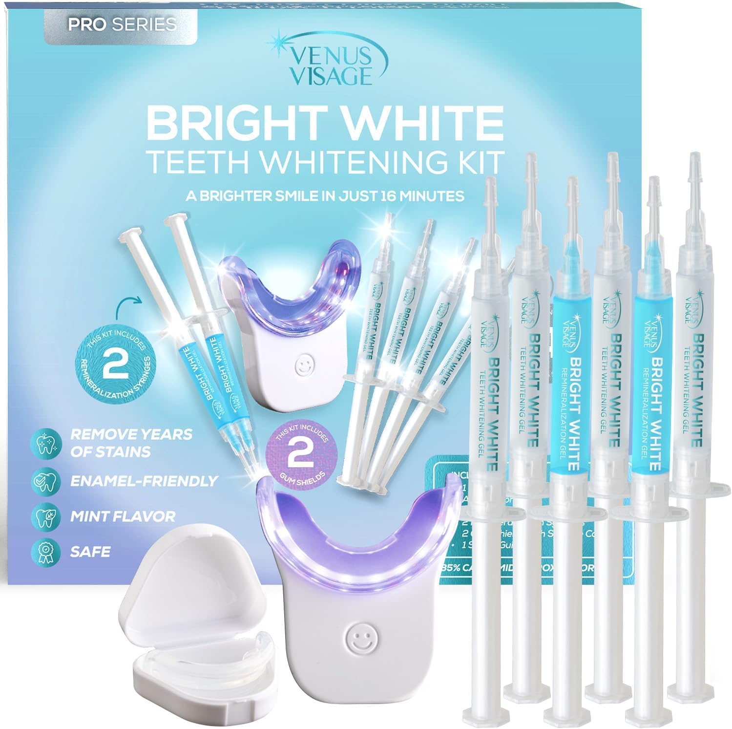 Venus Visage LED Teeth Whitening Kit 35% Gel