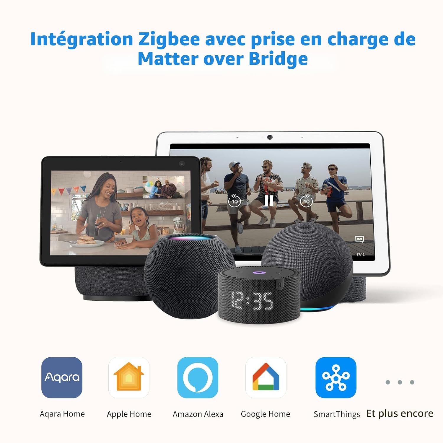 Detalle de Contrôleur de Valve T1 Aqara avec hub Zigbee 3.0 et compatibilité Matter over Bridge