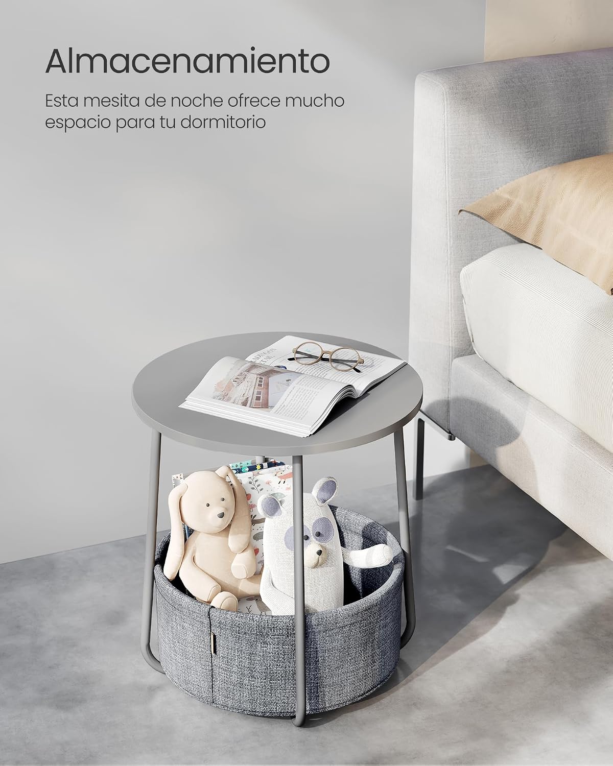 Detalle 2 de VASAGLE LET223GD01 mesa auxiliar 45 cm