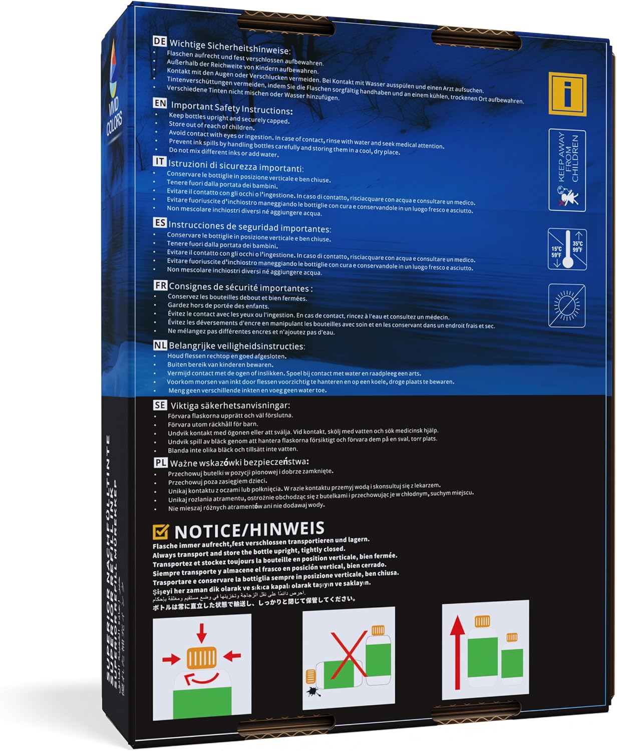 Detalle de BLUE SWAN Kit di Ricarica Inchiostro 550ml per cartucce Canon PG-545/CL-546 – compatibile con PIXMA