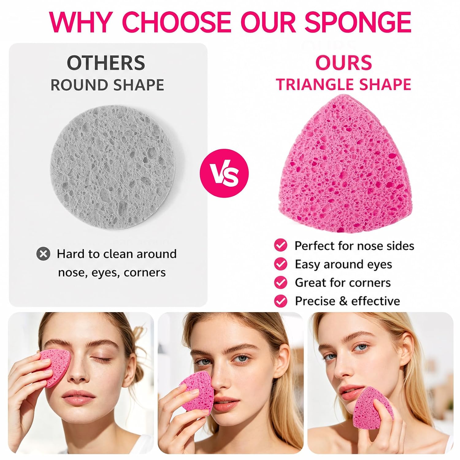 Detalle 2 de MoopBrushee Facial Sponges, Cellulose