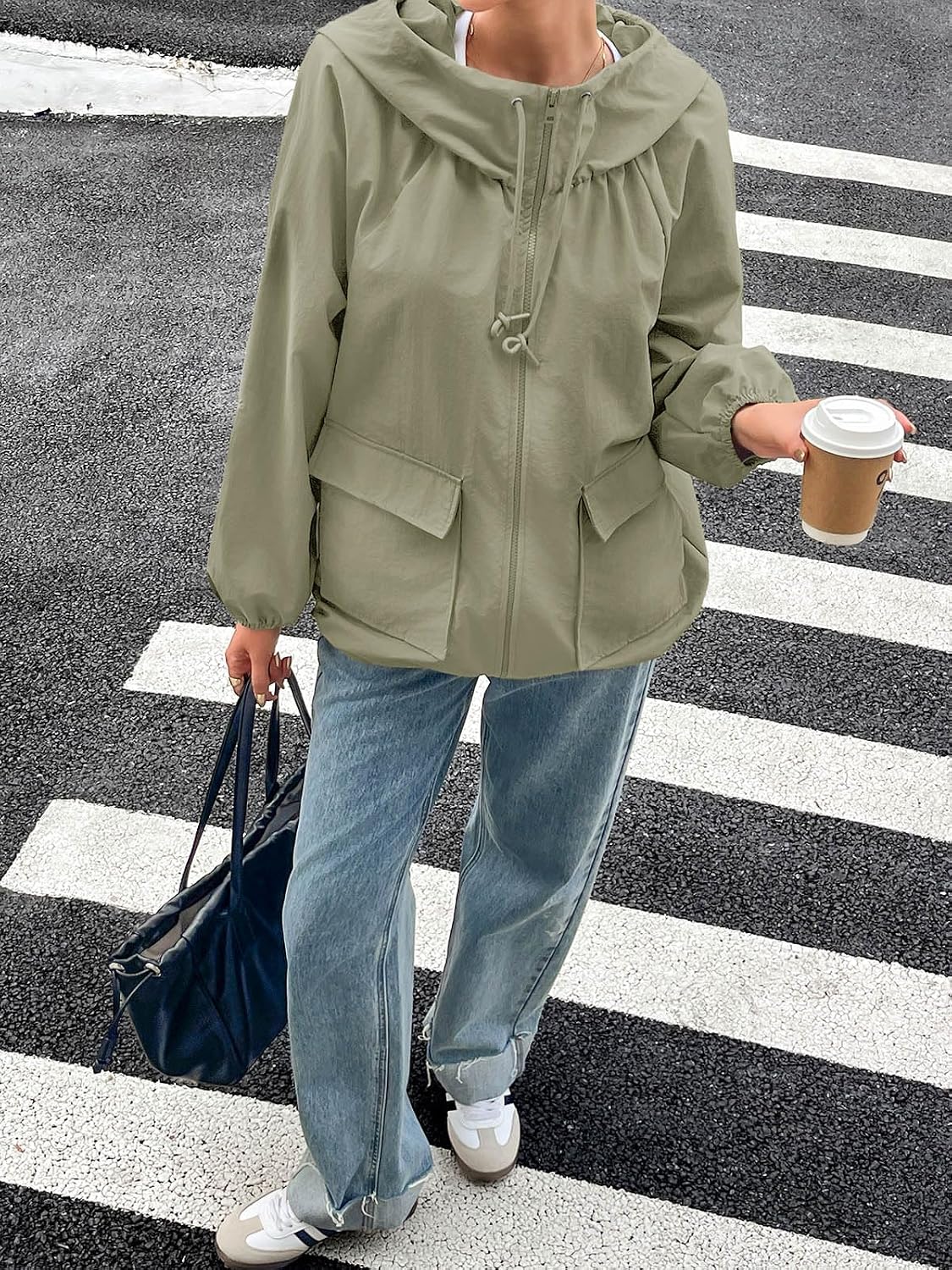 Detalle 2 de Fisoew Women's Rain Jacket 100% Polyamide