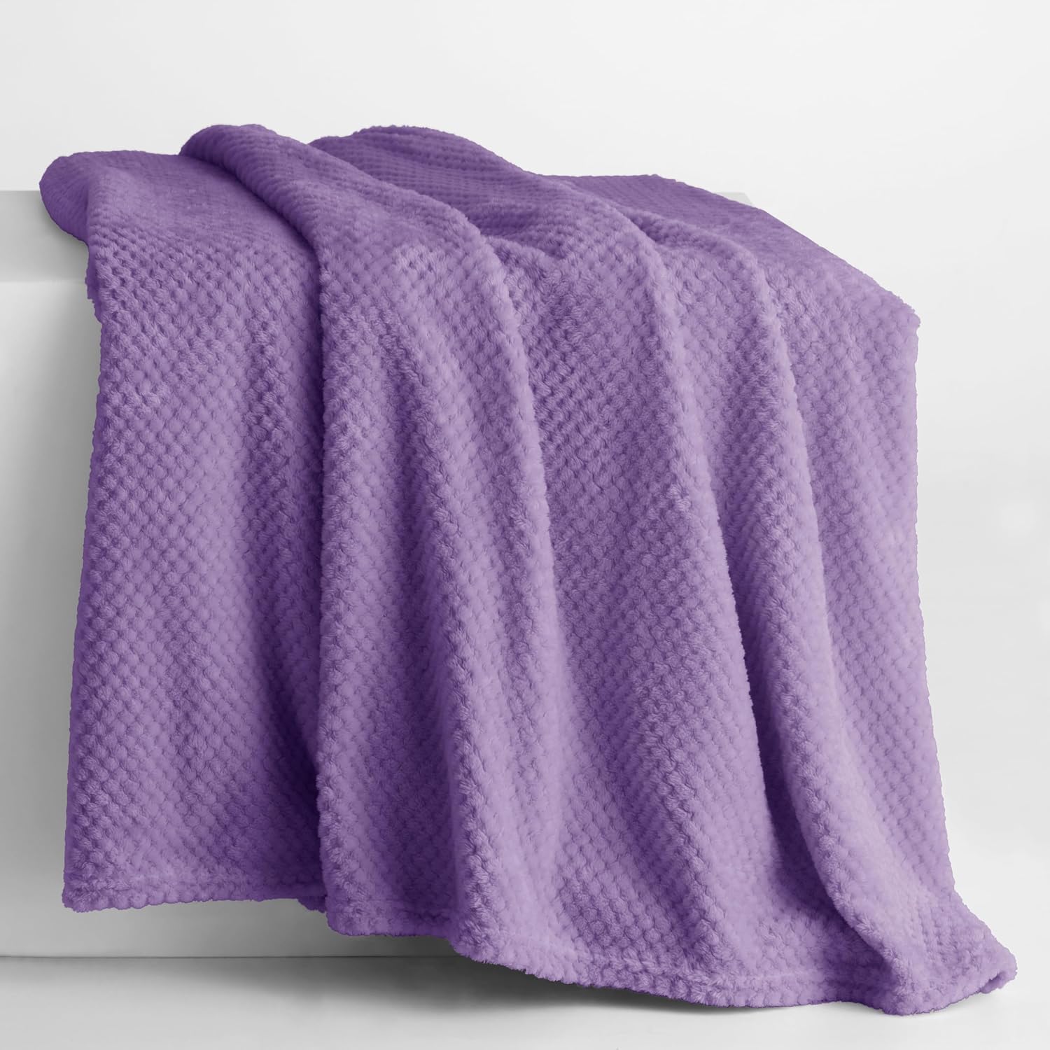 Thumbnail 1 de DecoKing Couverture Polaire 150 x 200 cm – Plaid Doux en Microfibre, Style Scandinave Violet