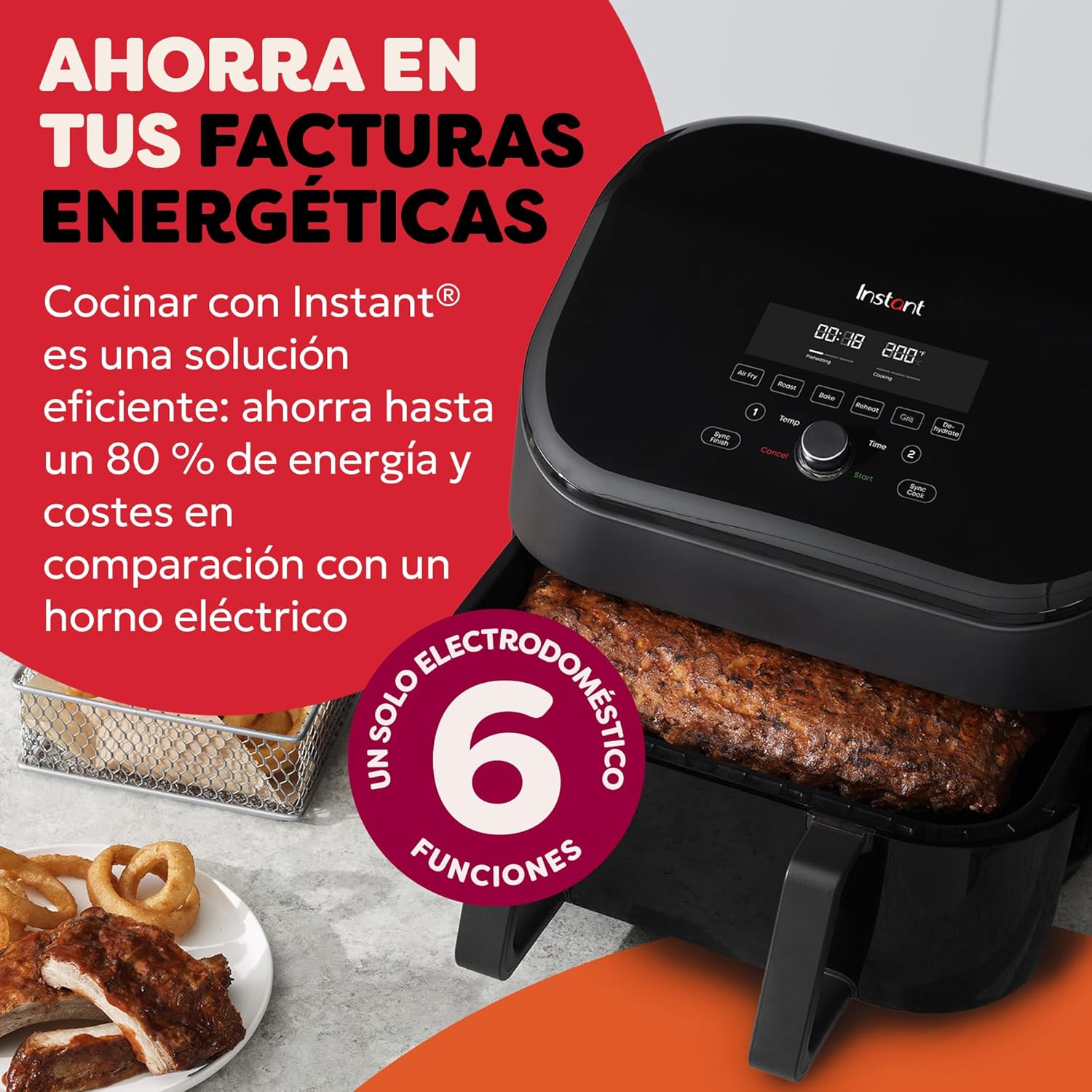 Thumbnail 3 de Instant Pot Versazone Dual Freidora de Aire 8,5 L Negra 🍟