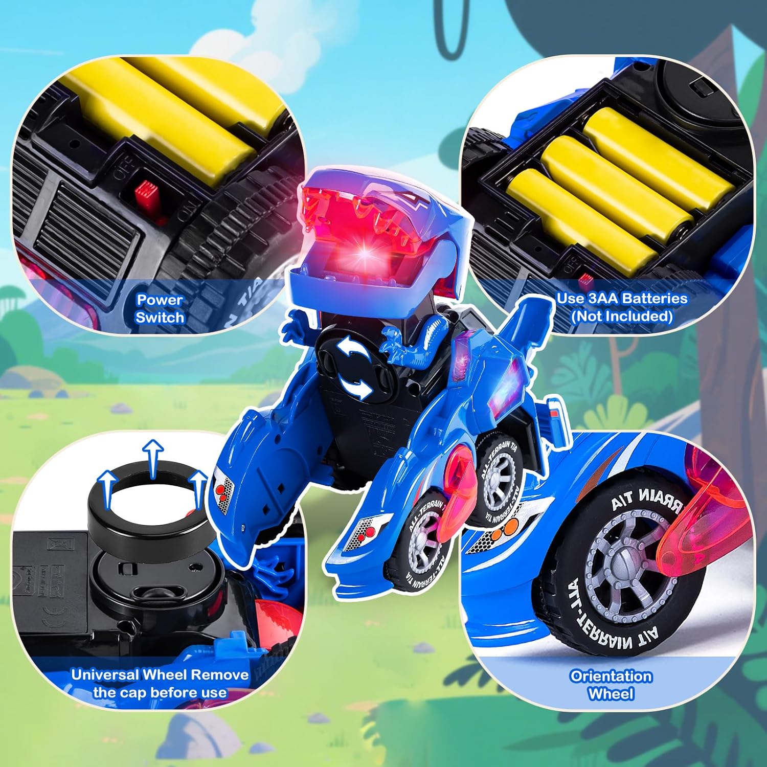 Thumbnail 3 de Yellcetoy Dinosaur Transforming Car toy