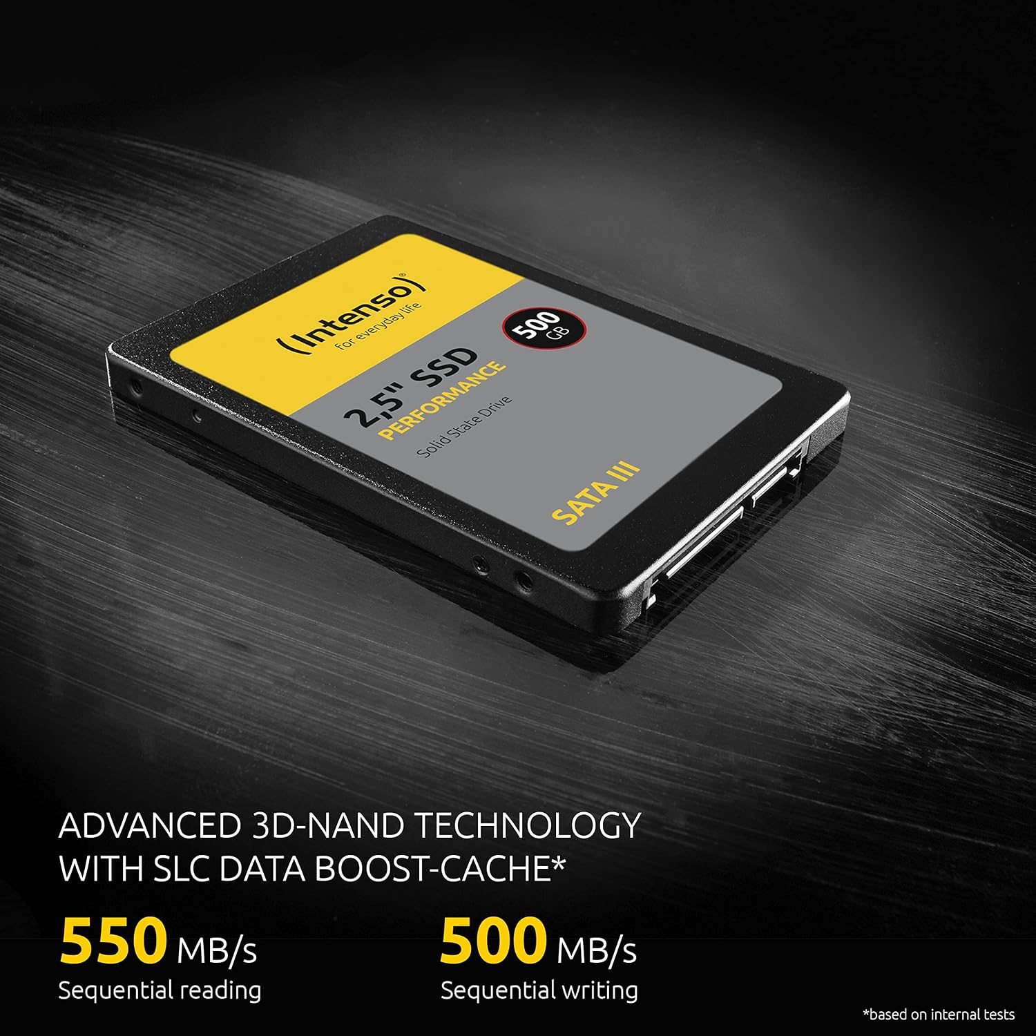 Detalle 1 de Intenso Performance 500 GB – wewnętrzny SSD SATA III 2,5 cala, do 550 MB/s