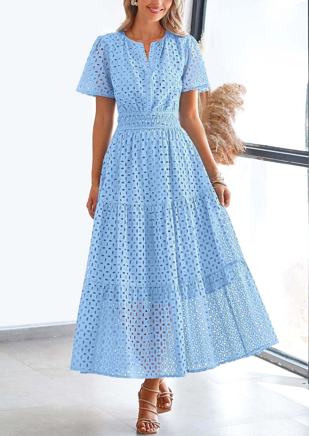 Thumbnail 6 de PRETTYGARDEN Eyelet Maxi Dress Summer 2026