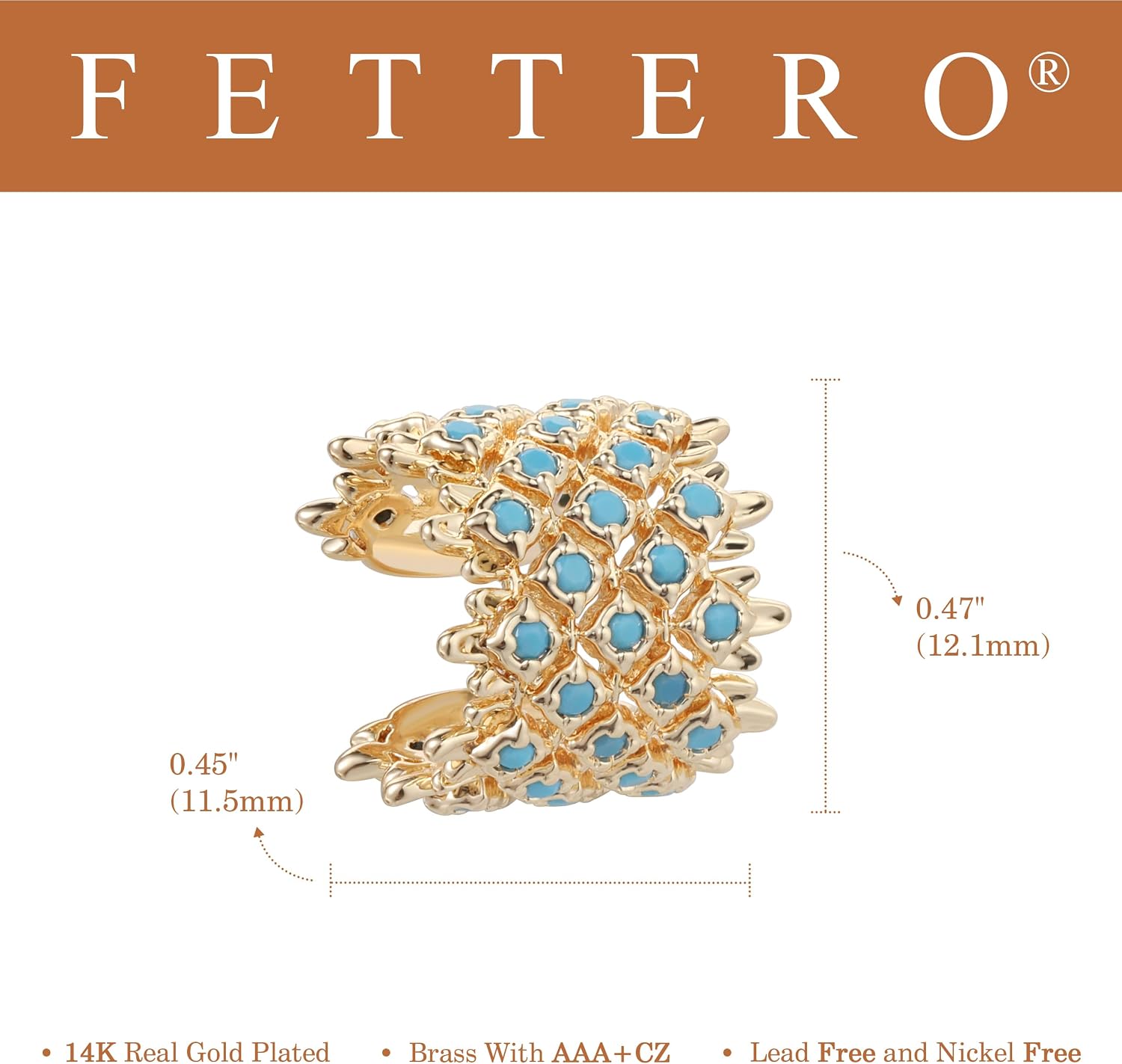 Detalle de FETTERO Ear Cuff, 14K Gold-Plated
