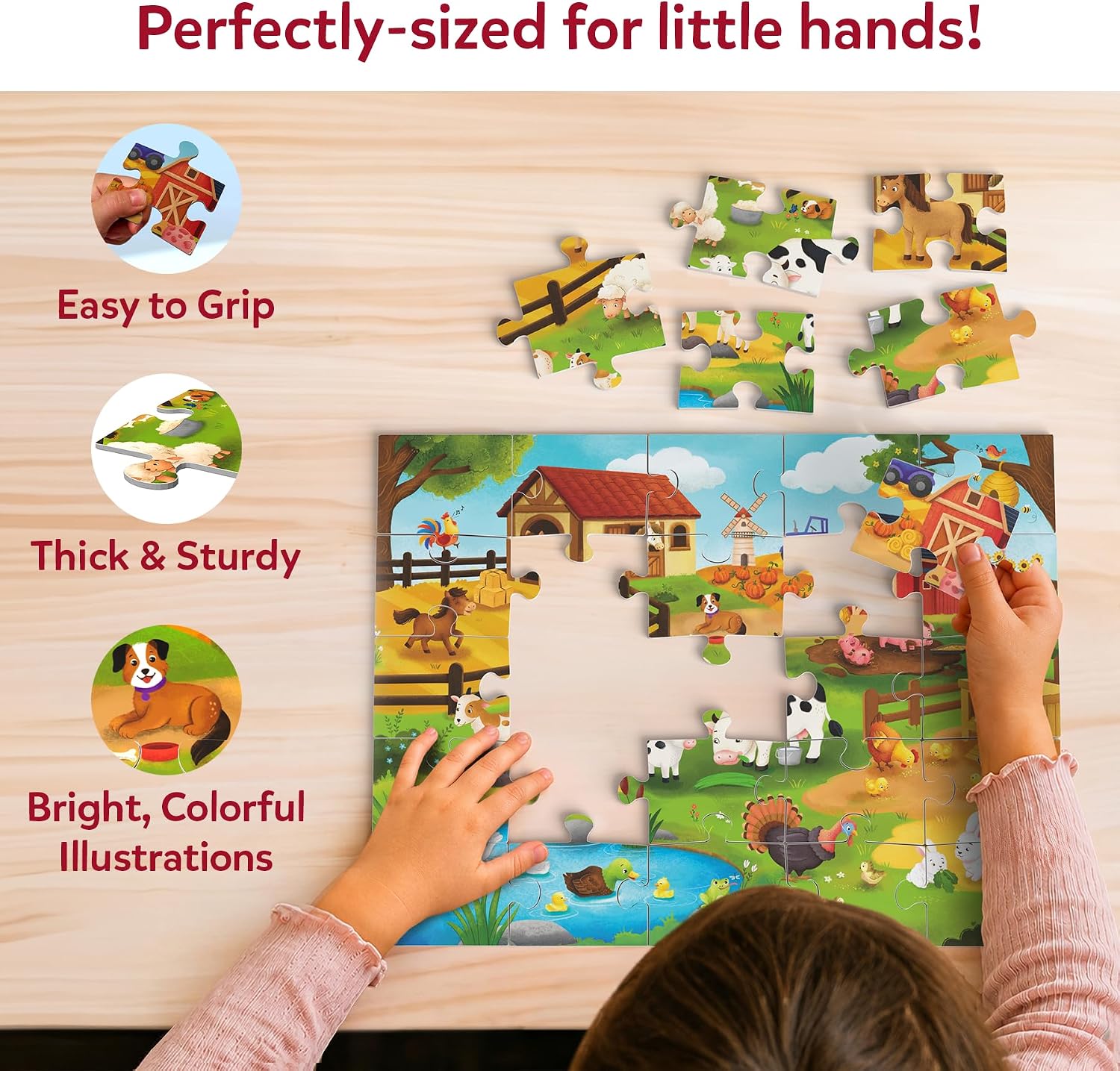 Detalle de Skillmatics Farm Animal Puzzle, 25-Piece