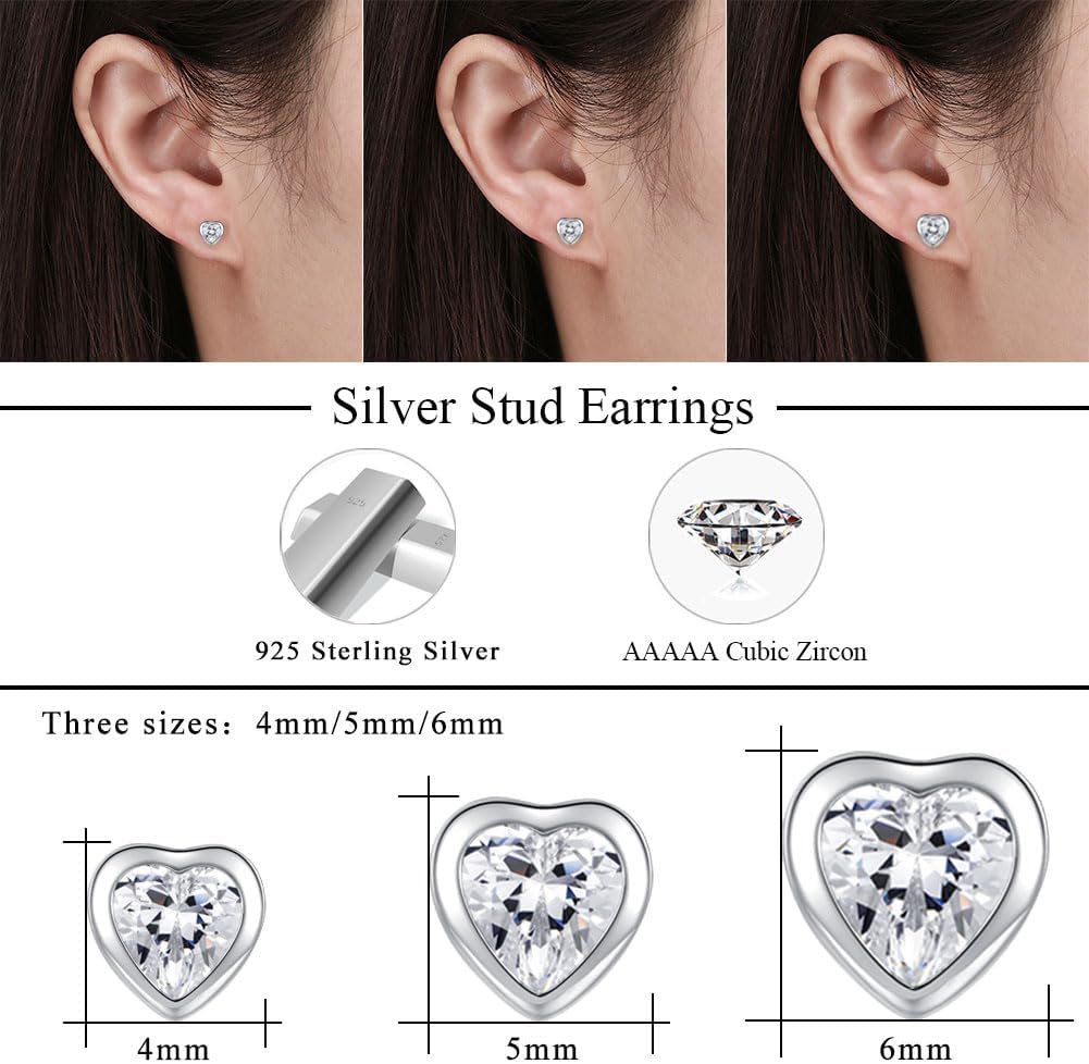 Thumbnail 1 de Josfeva Ohrringe Silber 925 Stecker 3 Paare 4/5/6mm