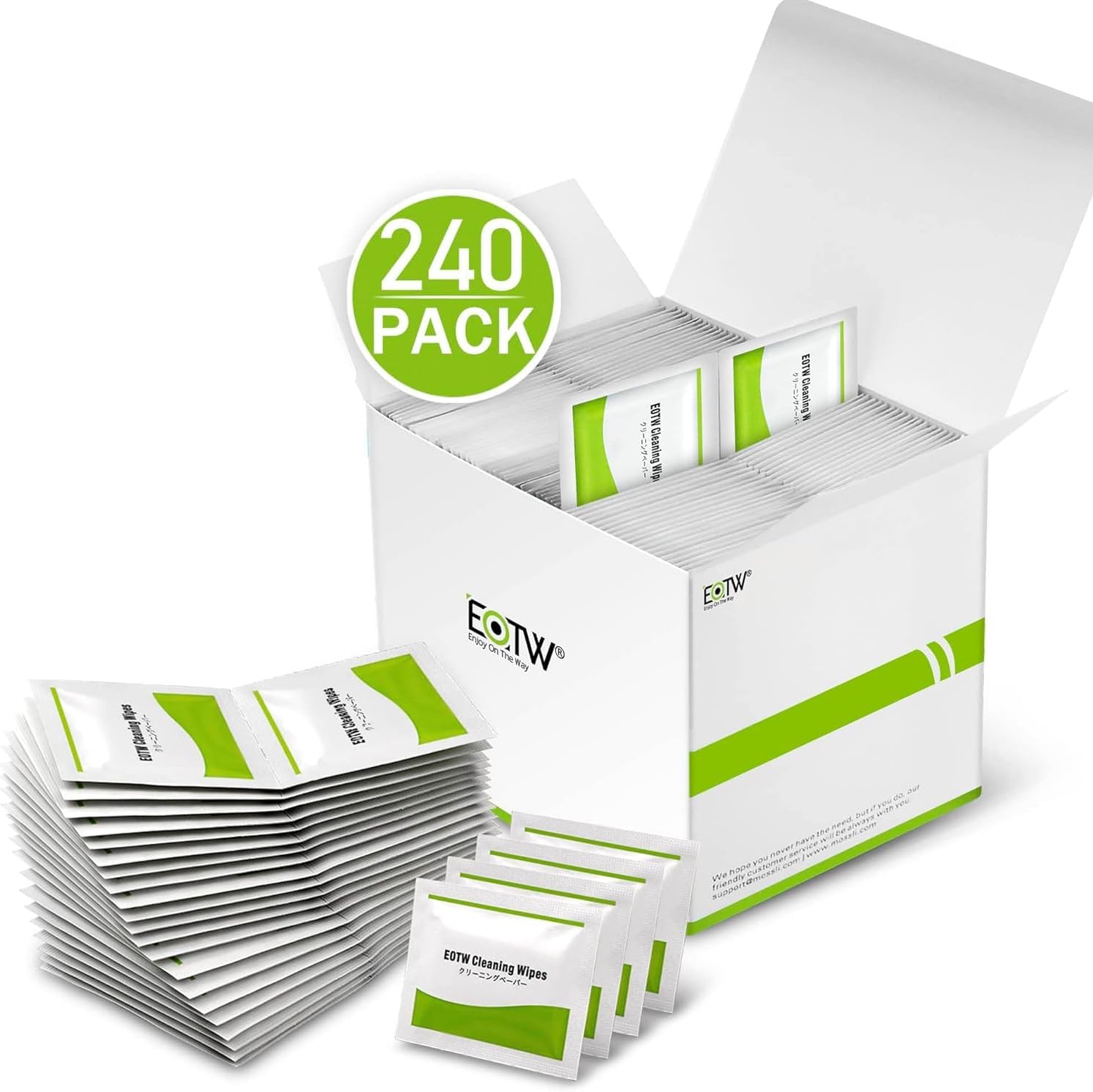 Detalle de EOTW Screen Wipes (Individually Wrapped) – 240 computer screen cleaner wipes kit