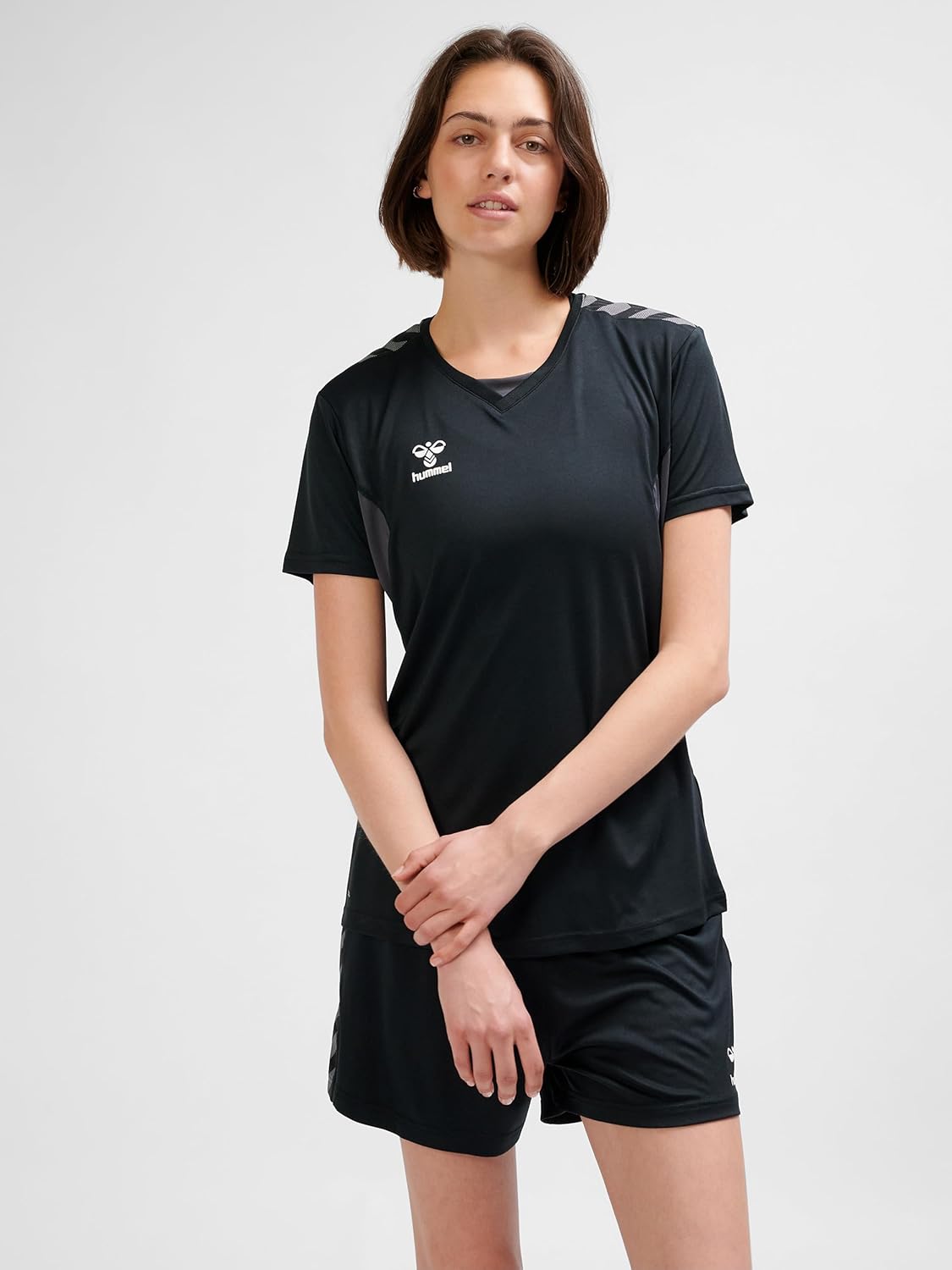 Detalle de Hummel Hmlauthentic Pl Jersey S/S Woman T-Shirt Femme – T-shirt à logo et coupe classique