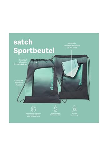Thumbnail 1 de Satch Sportbeutel Walking Clouds – Lila: Vielseitige Gym-Tasche aus recycelten PET-Flaschen