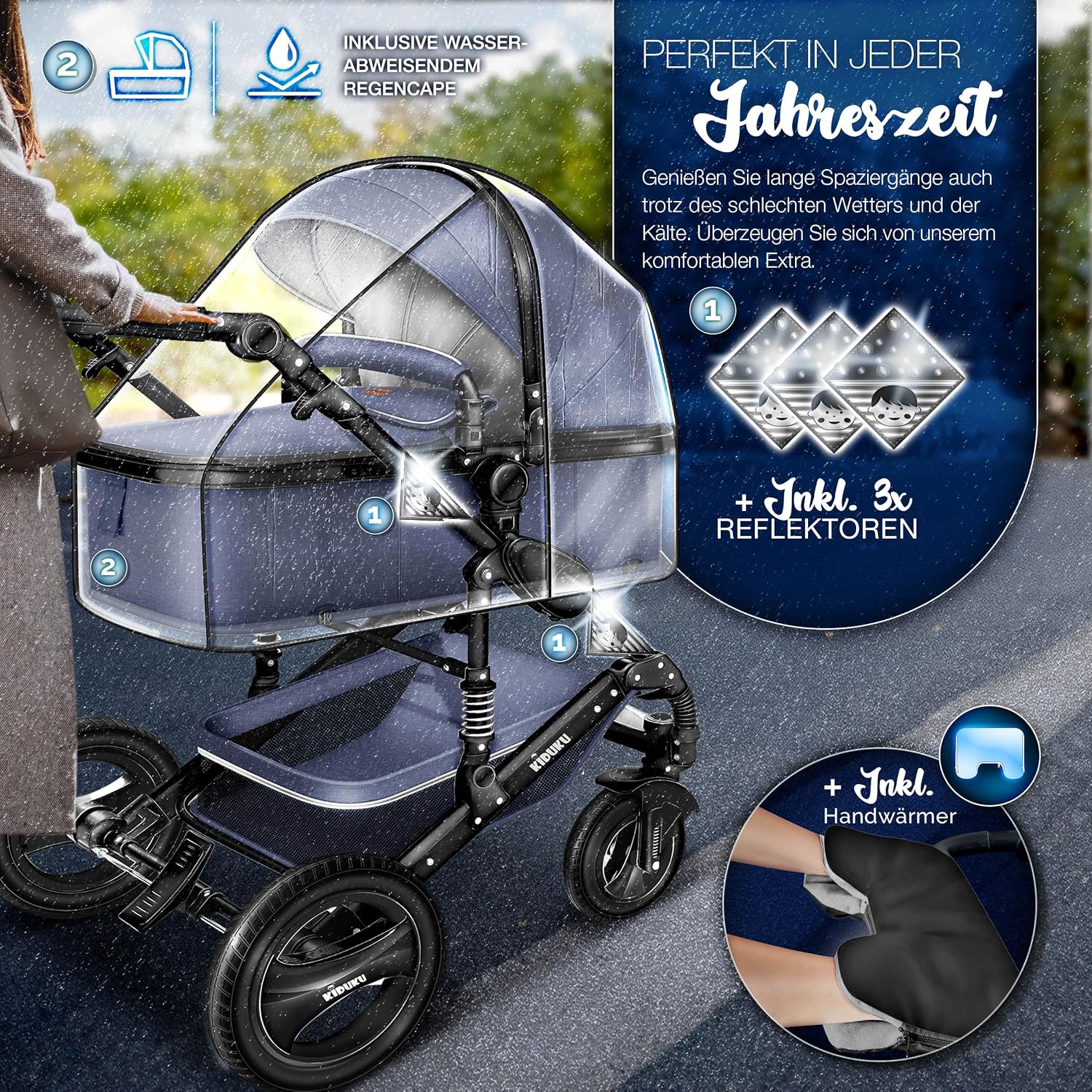 Thumbnail 3 de KIDUKU 3 in 1 Kinderwagen XXL 22 kg 👶