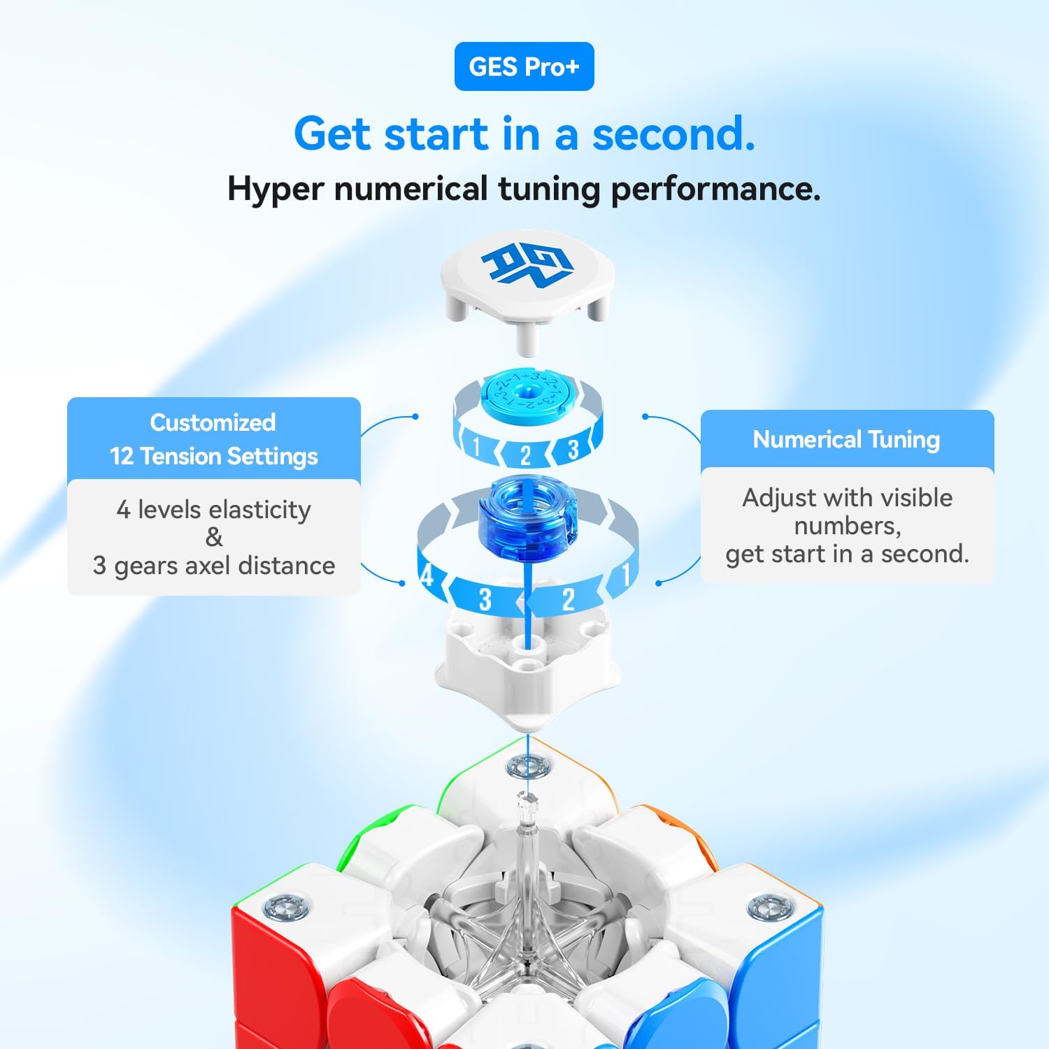Thumbnail 1 de GAN 356 ME 3x3 Speed Cube 48 🧩
