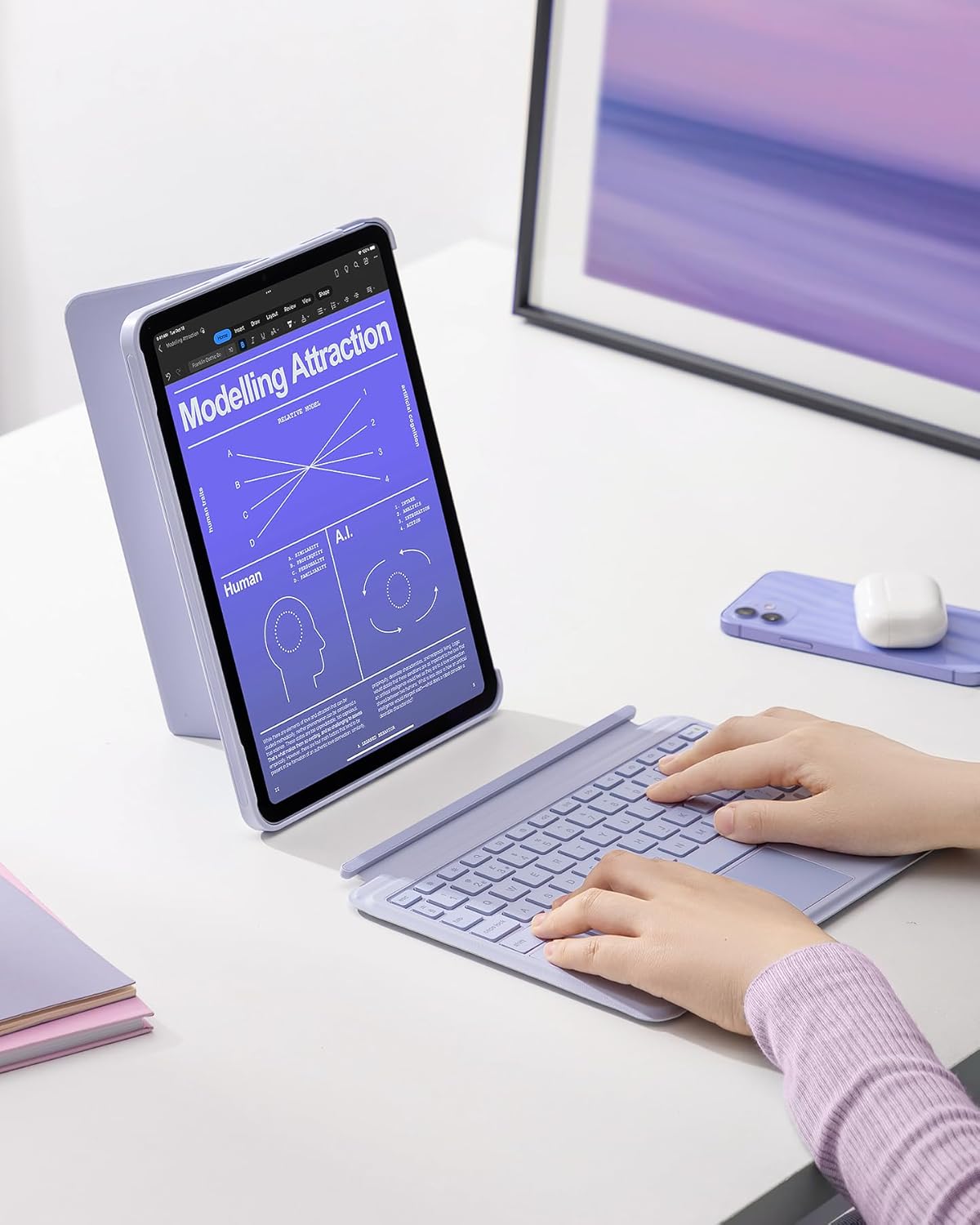 Thumbnail 2 de Inateck Detachable Keyboard Case with Trackpad (Purple) for iPad Air 11-inch & iPad Pro 11-inch