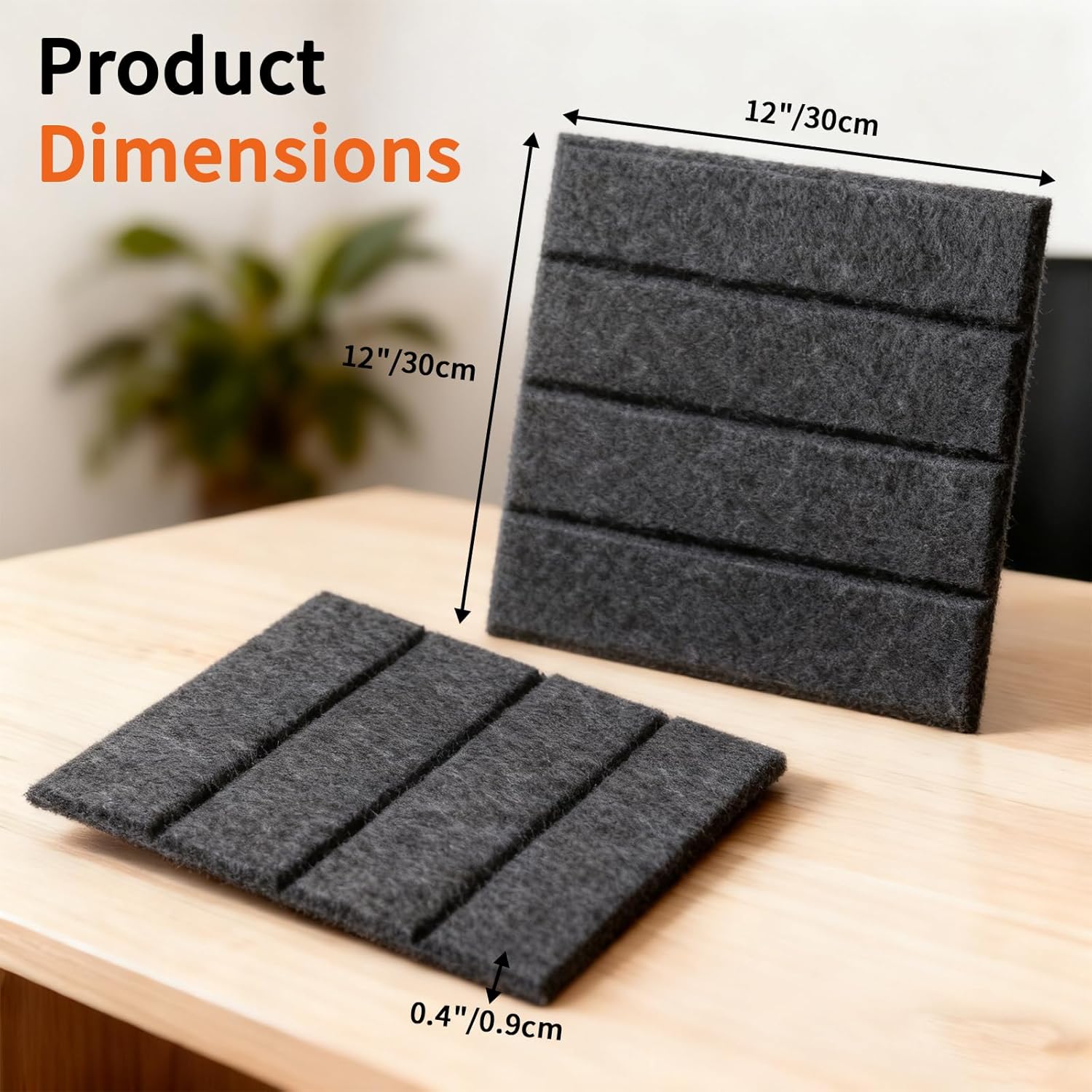 Thumbnail 1 de Large Cork Bulletin Board for Walls (30x30cm) – 6 Pack Felt Wall Tiles with Pushpins