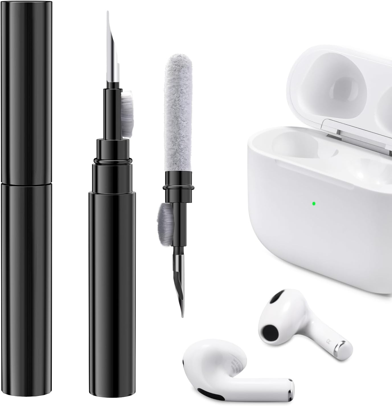 Detalle de ICARER Clean Kit: 3-in-1 Reinigungsstift für AirPods Pro 3/2/4 und mehr