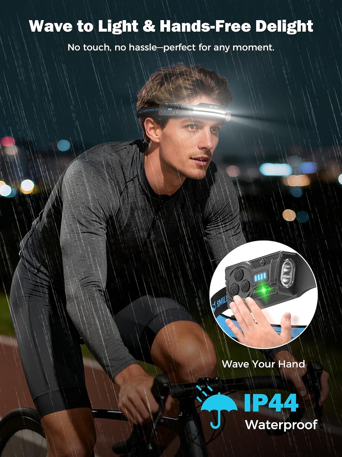 Detalle 2 de Smiling Shark Rechargeable Headlamp 2,400 mAh
