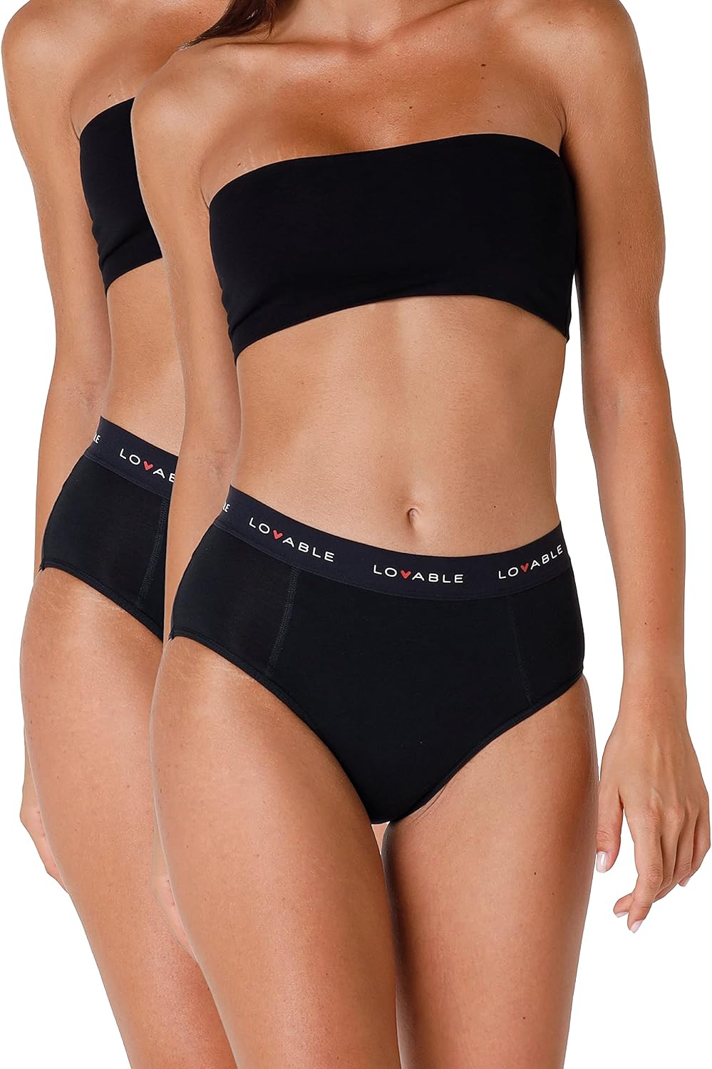 Detalle de Lovable 9L0CLW5 menstrosor med hög midja för rikligt flöde, 2-pack