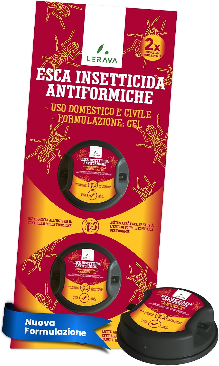 Detalle de LERAVA Trappole Formiche per Casa – Esche insetticida potenti, sicure per bambini e animali