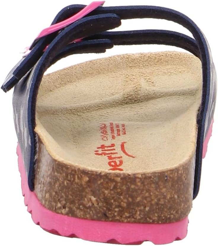 Thumbnail 3 de Superfit Mädchen Fussbettpantoffel – Hausschuh mit Schnalle und Leder-Decksohle