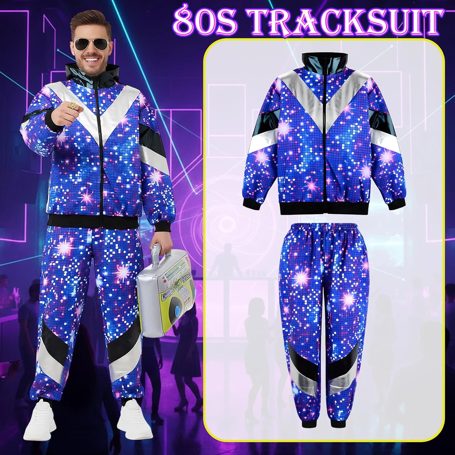 Thumbnail 2 de BITOYO Disfraz Chándal Años 80