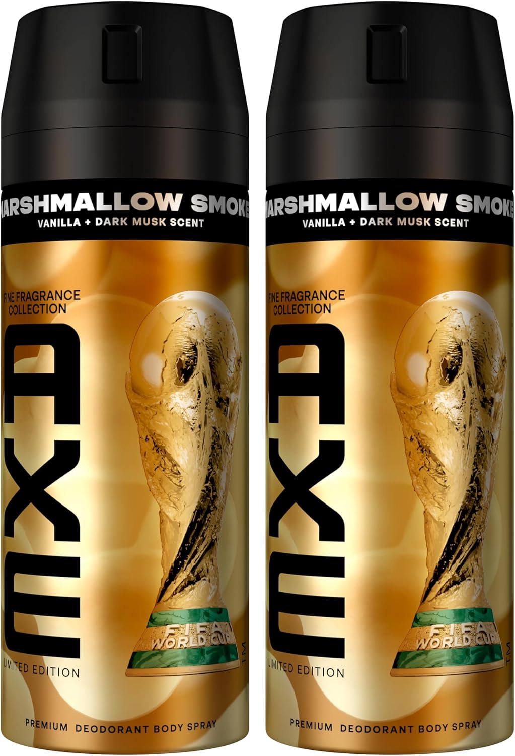 AXE Déodorant Homme Spray Marshmallow Smoke – Collection Prestige, 2x150 ml