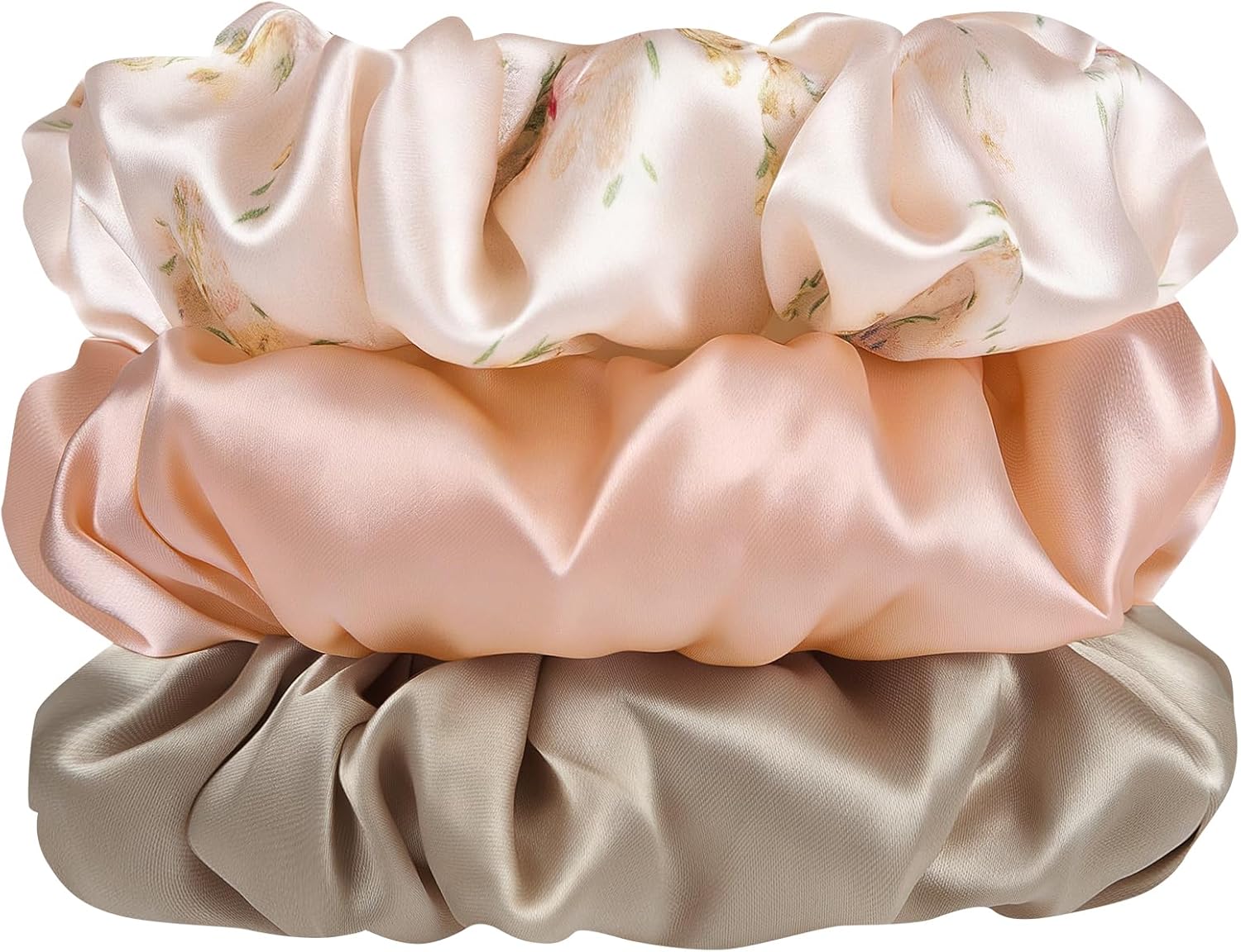 Aucuu Scrunchies in seta 3 pezzi