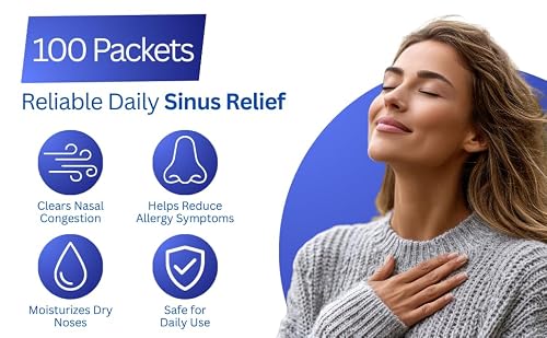 Detalle 2 de NeilMed Sinus Rinse All Natural Relief Premixed Refill Packets — 100 Count (Pack of 1)